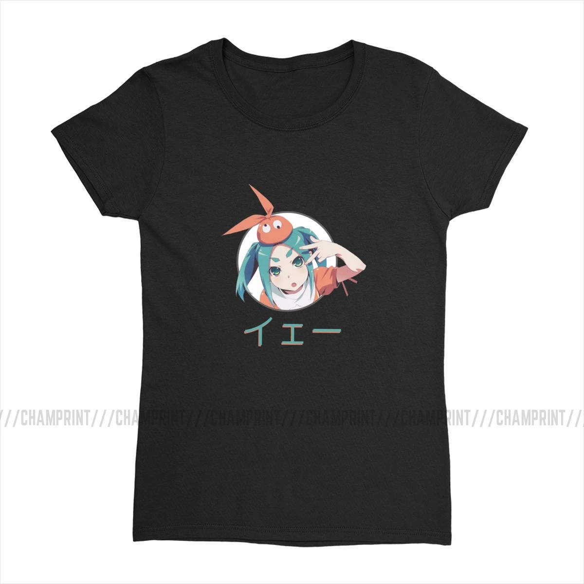 Женская футболка Yay Ononoki Yotsugi милая с круглым вырезом в стиле японского аниме