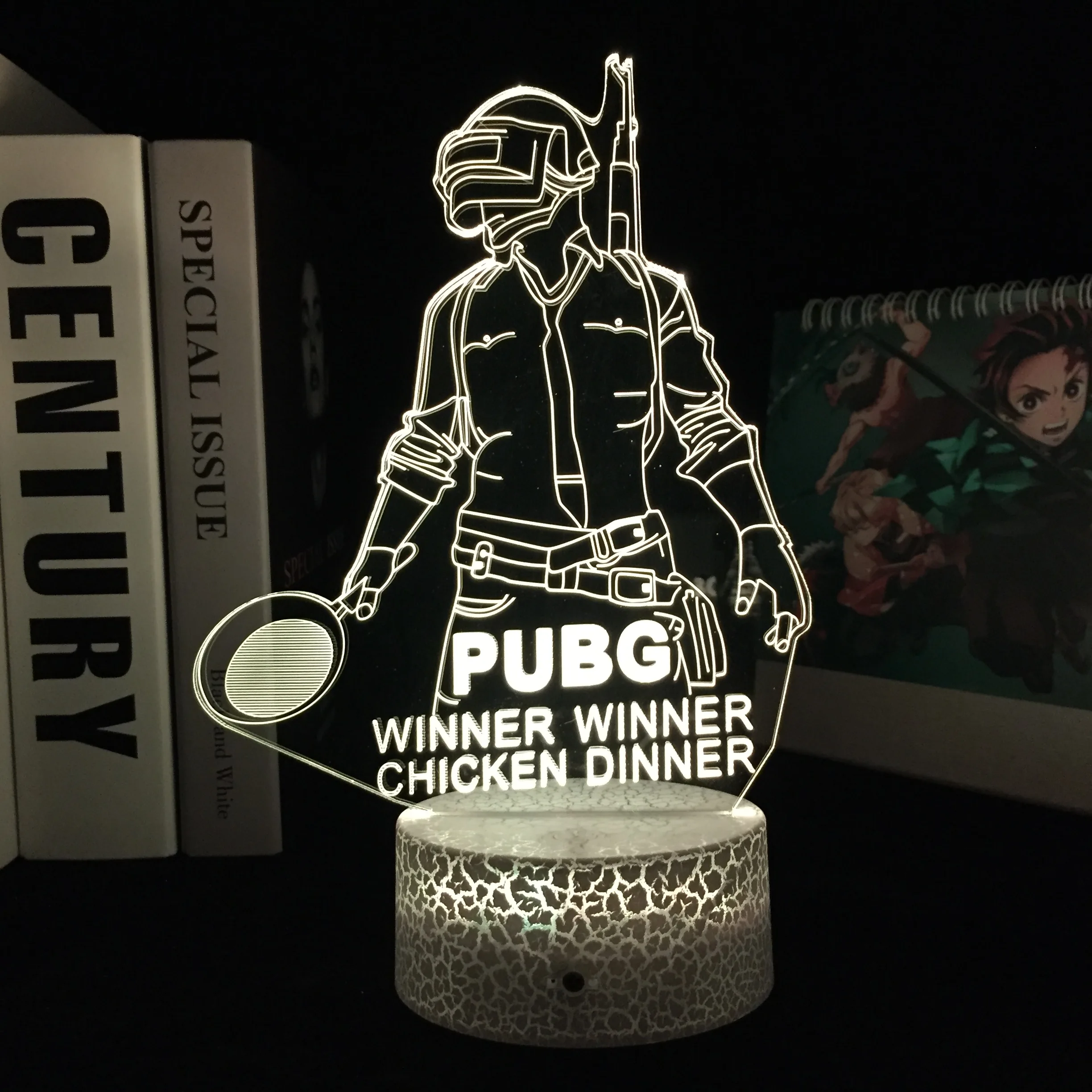 Светодиодный ночник PlayerUnknown's Battlegrounds 3D лампа с дистанционным управлением 16