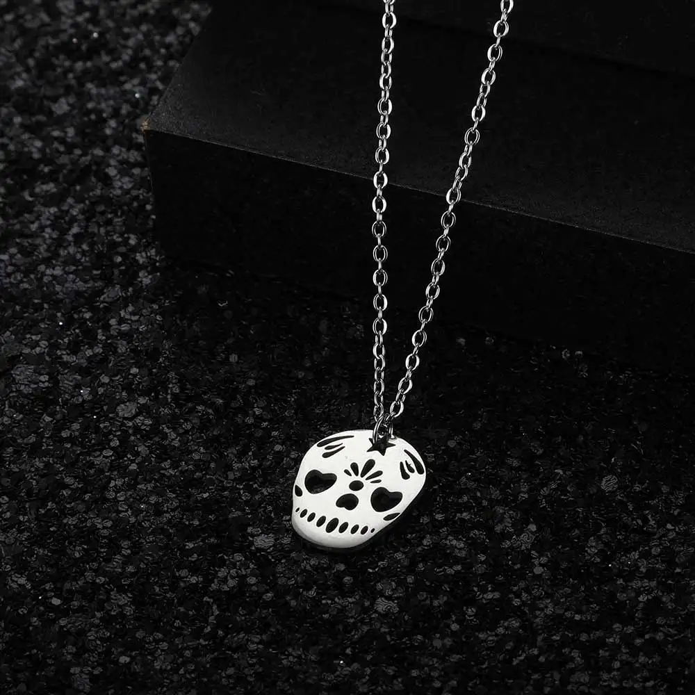 Ожерелье AAAAA с подвеской в виде черепа из нержавеющей стали 100% для