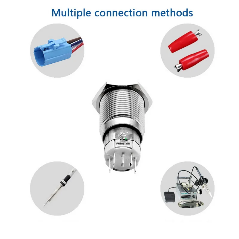 Новый светодиодный кнопочный переключатель 16 мм отверстие для мыши