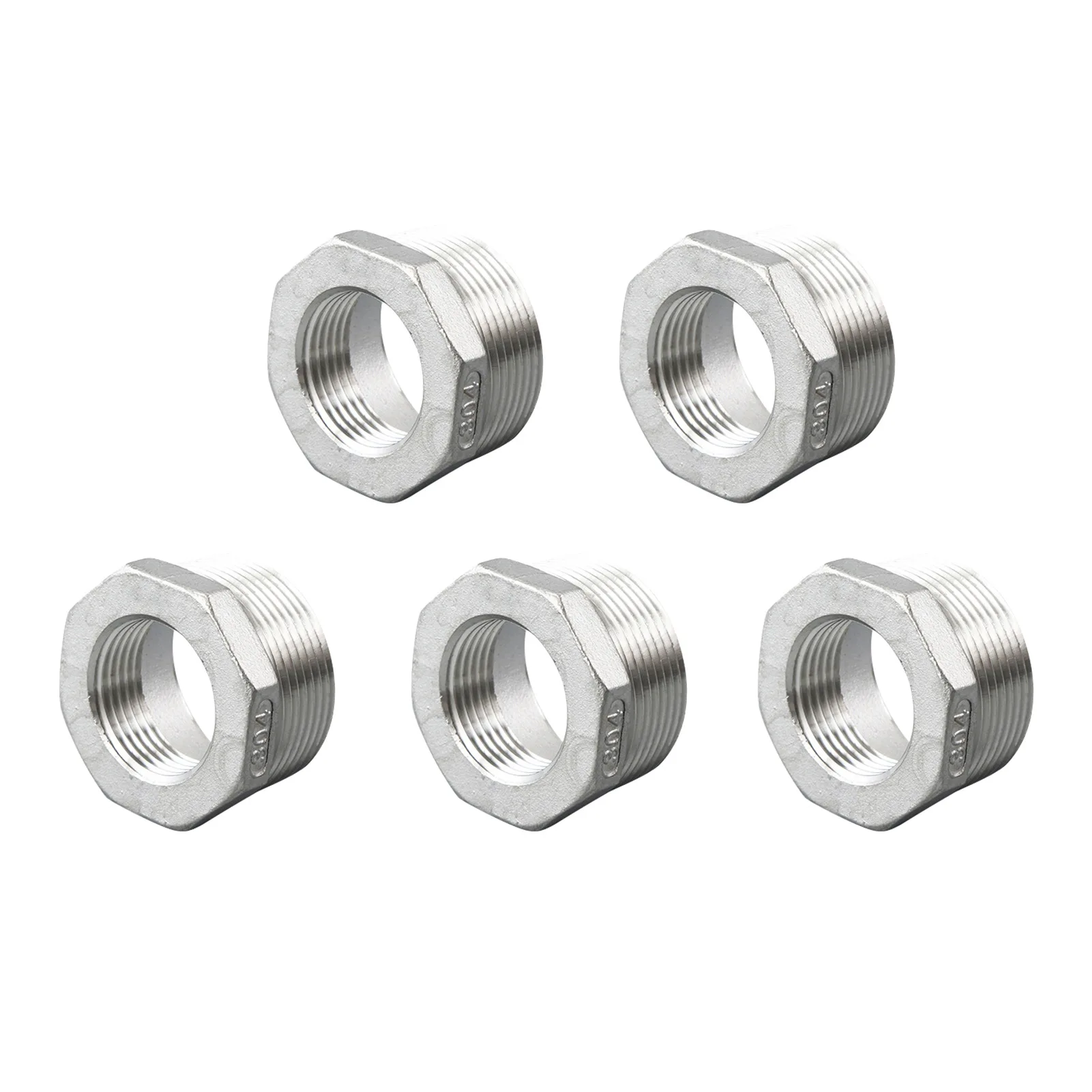 

5 шт. соединитель редуктор Трубопроводный фитинг портативный Резьбовой Адаптер быстросъемная запасная часть трубка из нержавеющей стали ш...