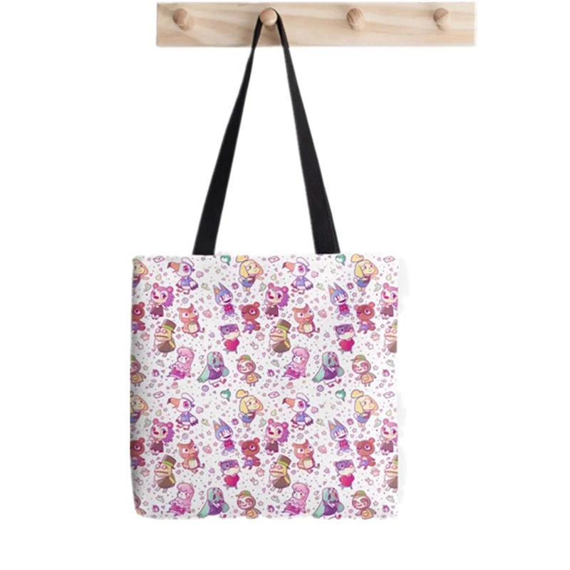 

Сумка-шоппер с перекрещивающимся животным принтом, женская сумка для покупок в стиле Харадзюку, холщовая сумка-шоппер, женская сумка-тоут, ж...