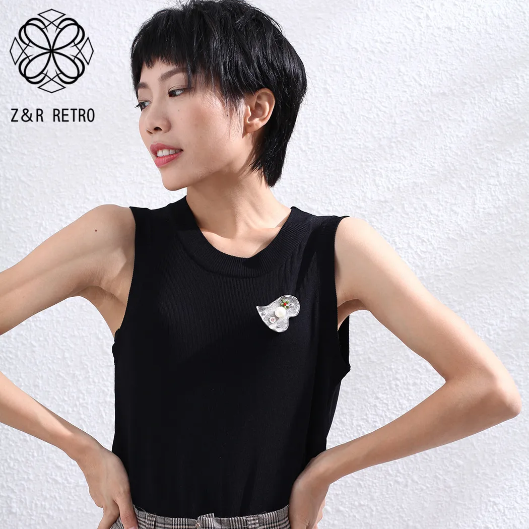 Длинное ожерелье с листьями серебряного цвета для женщин Винтажные Ювелирные