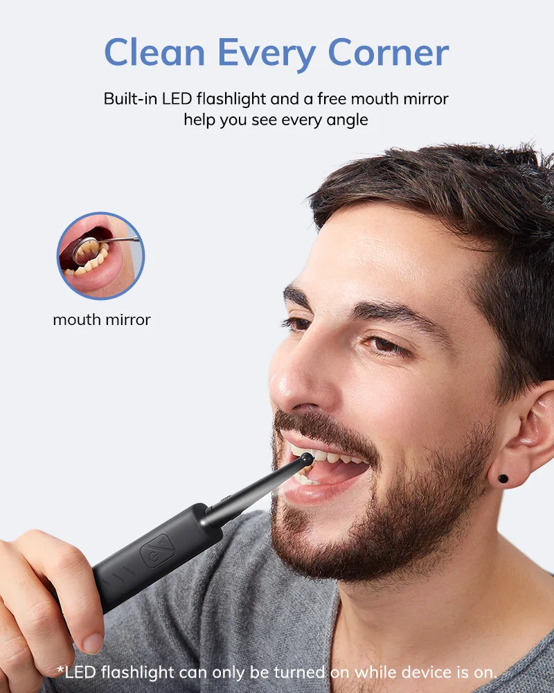 

AEVO Electric Dental Tartar Remover Worry-Free-Hygiene Portable Tooth Calculus Remover Oral Irrigator Electric Tartar Remover