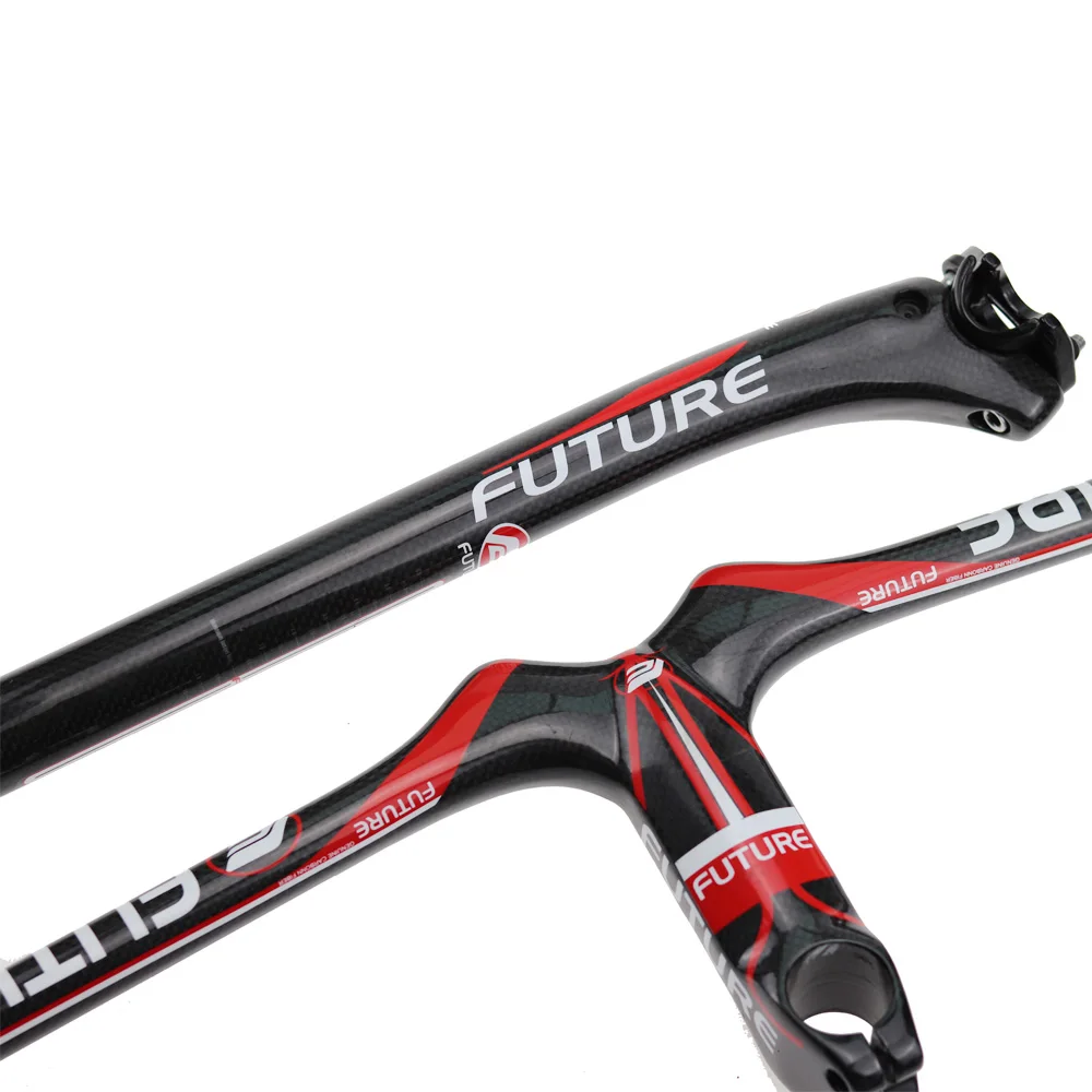 Аксессуары для велосипеда из углеродного волокна future full carbon fiber saddle/seatpost/MTB Интегрированный руль с Карбоновым стержнем три пирога
