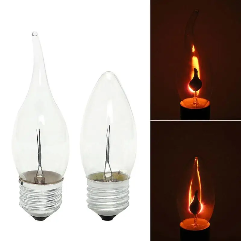 

LED E14 Flame Bulb Fire lamp Corn Bulb Flickering Dynamic Flame Effect LED Light 3W 220V Retro Decor Novel Candle Tip Lamp HOT