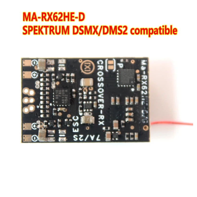 MA-RX62HE-D Super Light 1.8g 6CH Micro Receiver Built-in 7A/2S(5A/3S) Brushless ESC for SPEKTRUM X 2 Radio Transmitters | Игрушки и