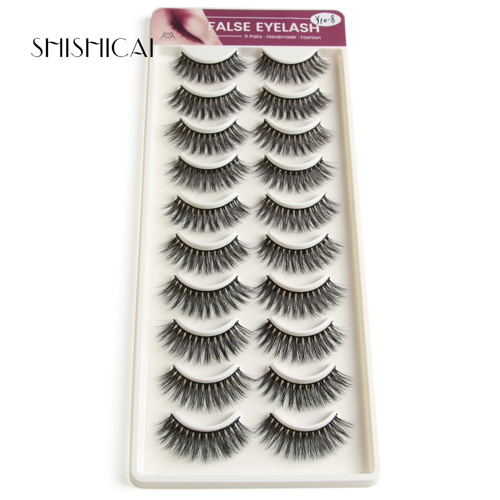 4/10 пар искусственные норковые ресницы 3d накладные натуральные длинные | Красота