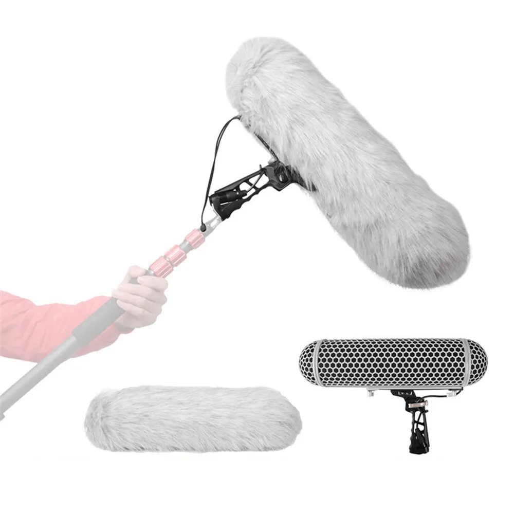 

Microphone Wind Protect Cage + Windshield + Shock Mount Suspension System Compatible with RODE NTG1/NTG2/NTG3/NTG4/NTG4+MIC