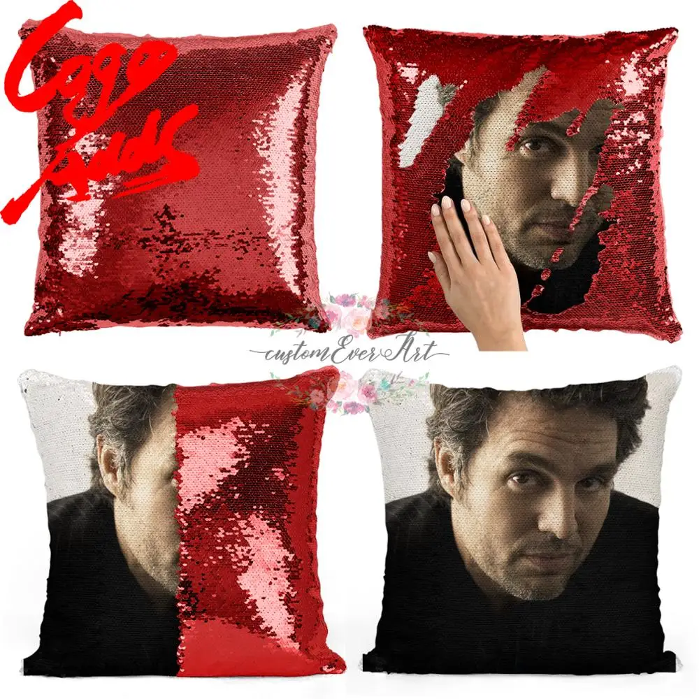 Подушка с блестками Mark оборками | Наволочка Двухцветная подушка Подарок для нее