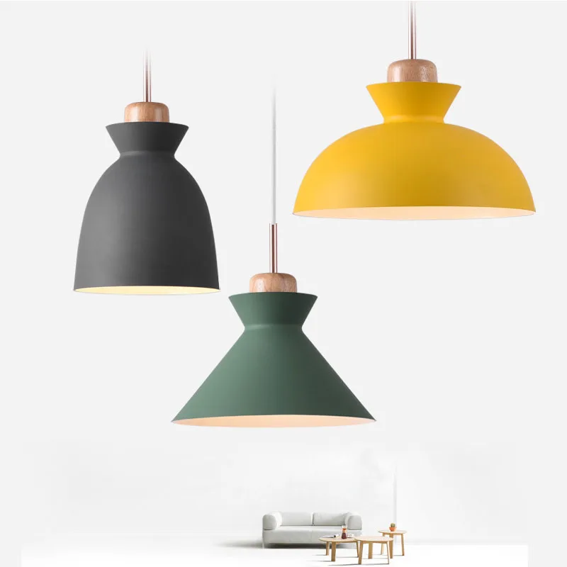 Современный подвесной светильник в скандинавском стиле лампа цвета макарон лофт