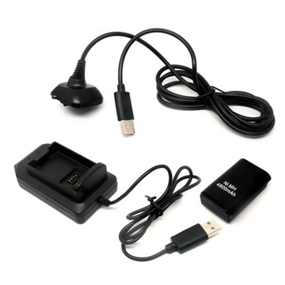 Двойной перезаряжаемый аккумулятор с USB зарядным кабелем для xbox 360 беспроводной