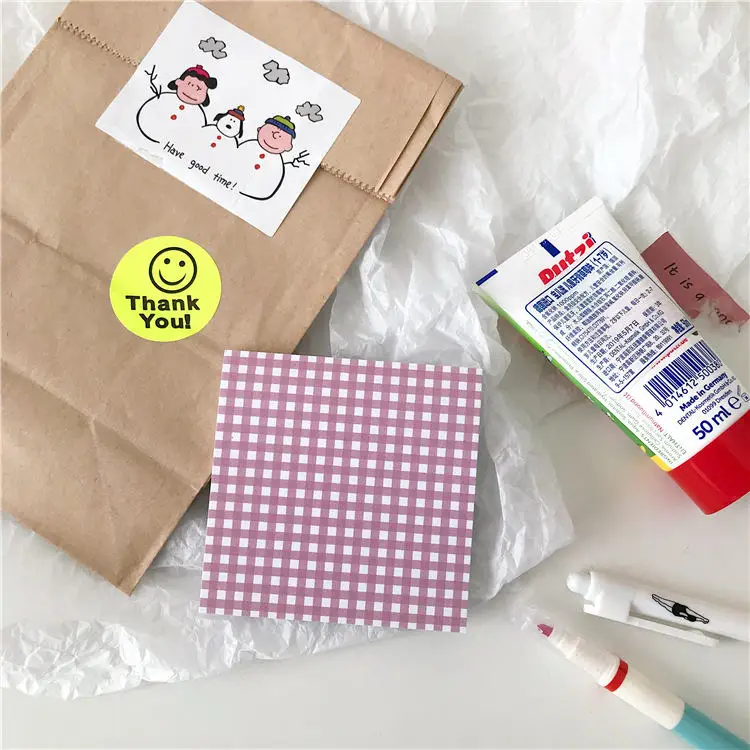F 50 страниц каждый 6 видов ярких цветов плед post-it note DIY Скрапбукинг материал Примечание сообщение сетки шаблон - Цвет: F