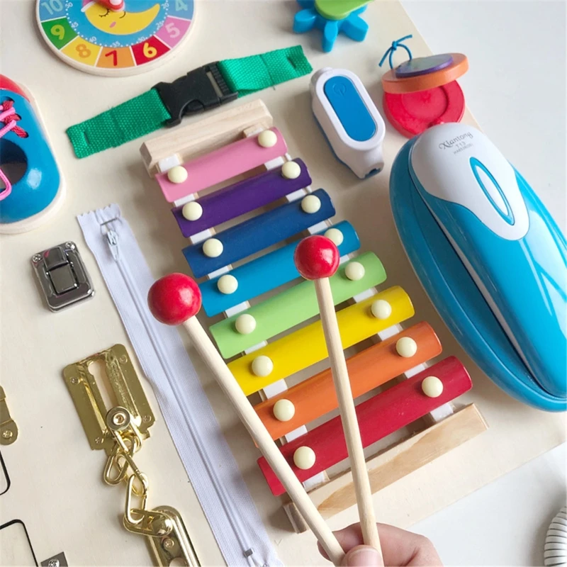 Занятая доска для малышей сенсорная деревянная занятая детей активного отдыха 1 3