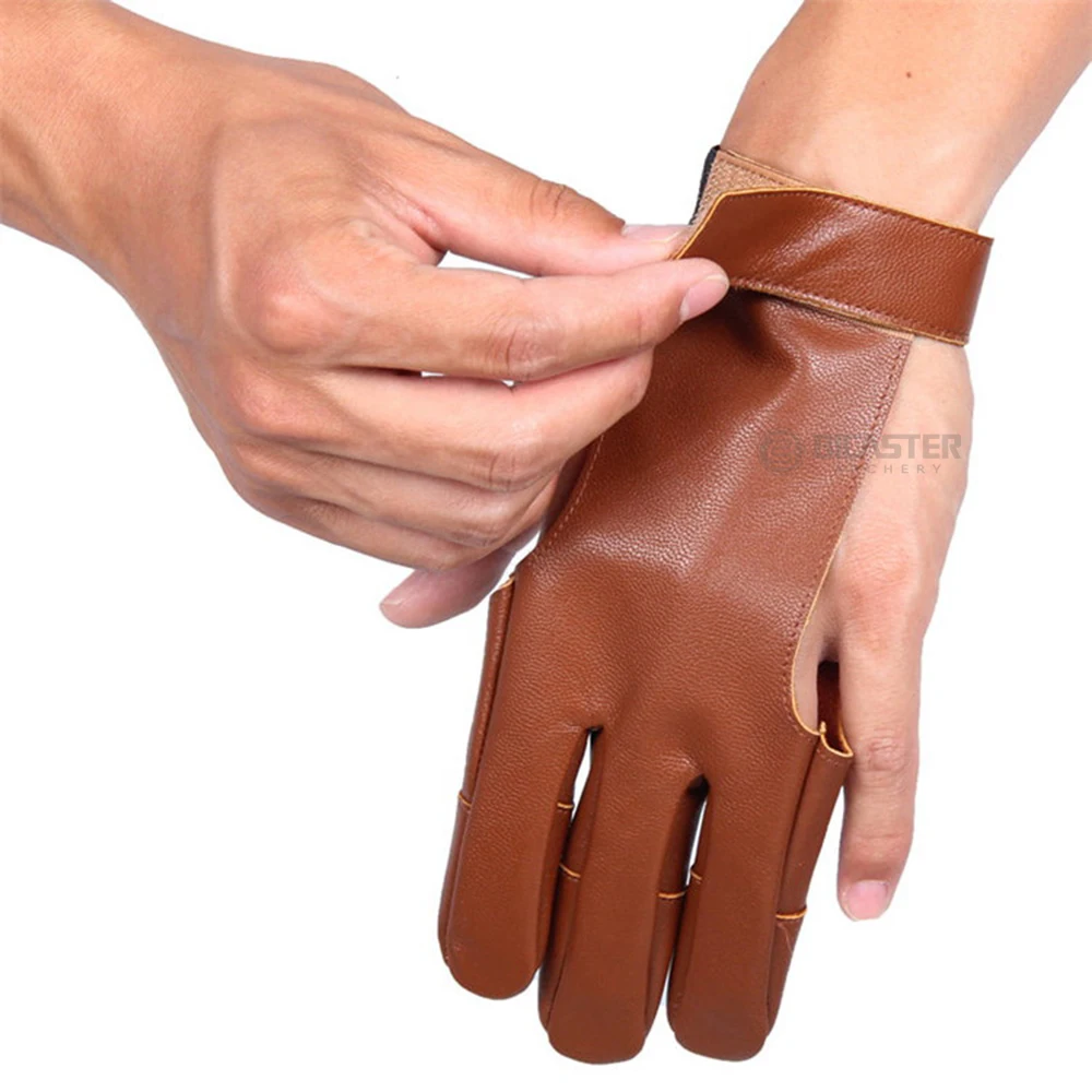 3 пальца защитные кожаные перчатки для стрельбы из лука охотничьи традиционные