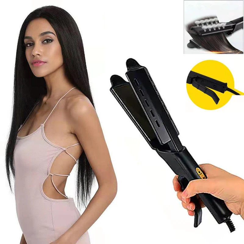 

Hair Straightener Hot Comb Hair Curler Tourmaline Ceramic Irons Hair Straightener For Women Steamer Hair Styling Tool