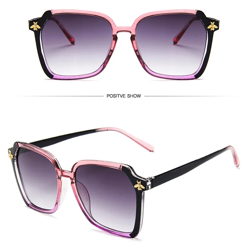 

2020 bee Sunglasses Women Men Vintage Gradient Glasses Retro Sun Glasses Female Eyewear UV400 Fashion Drive Outdoor