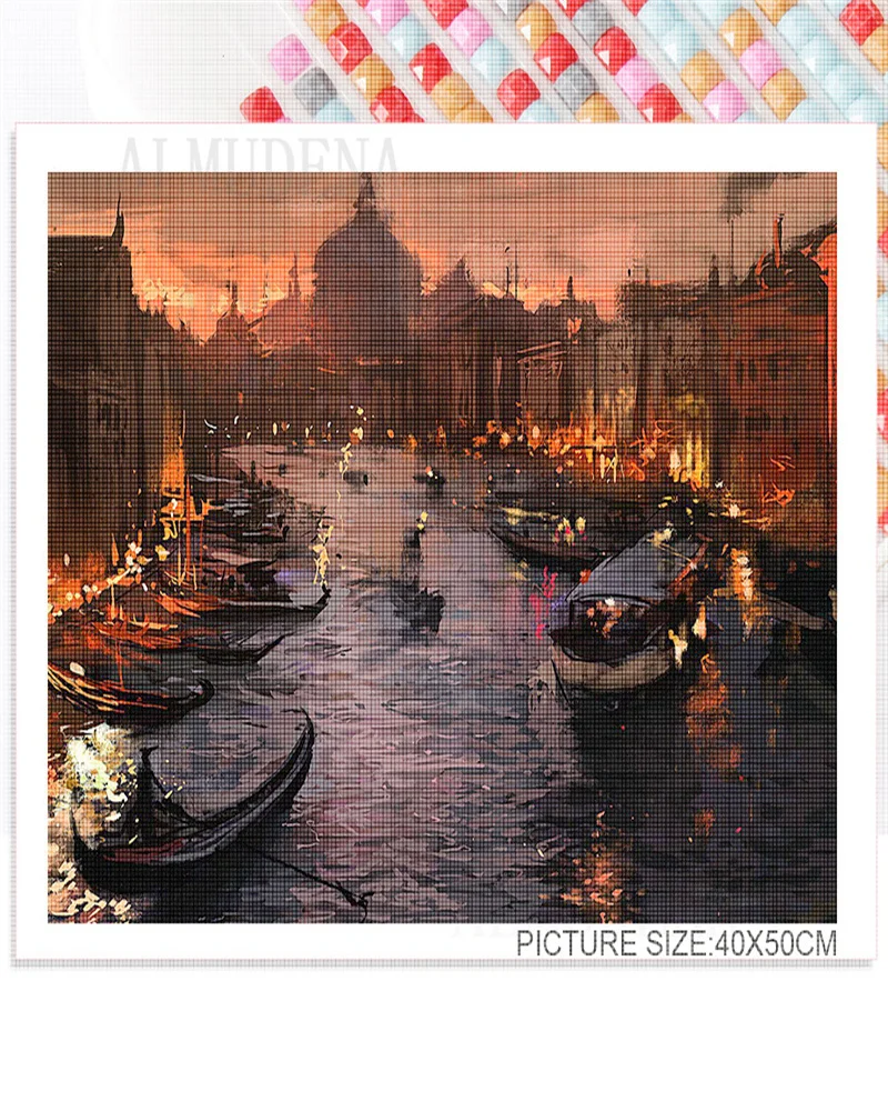 

Bead Embroidery Diamond Painting Imagine The Future Town Cross Stitch Set Painting Home Decoration Square Diamond Round Diamond