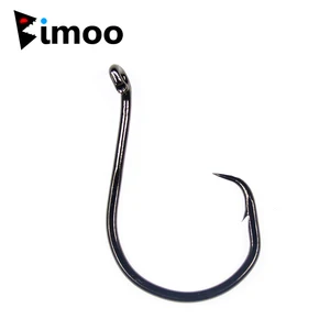 Bimoo, 20 шт., круглый крючок, крючки для морской воды, для сома, рыболовные крючки 30, 50, 60, 70, 80