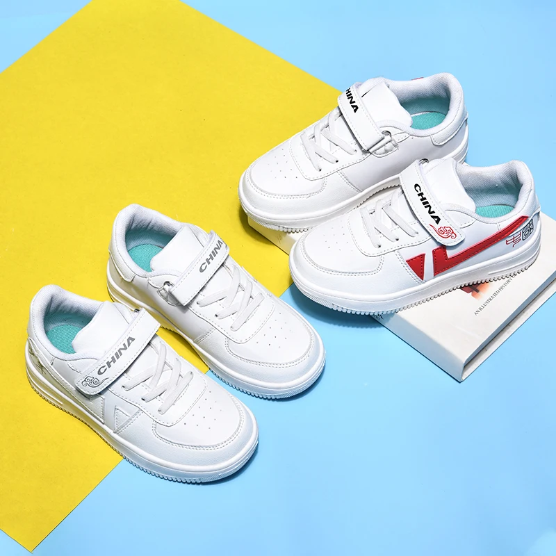 

Весенние детские кроссовки для мальчиков и девочек, школьная Спортивная Белая обувь, детские размеры 28 ~ 39 #, легкие Нескользящие кроссовки н...