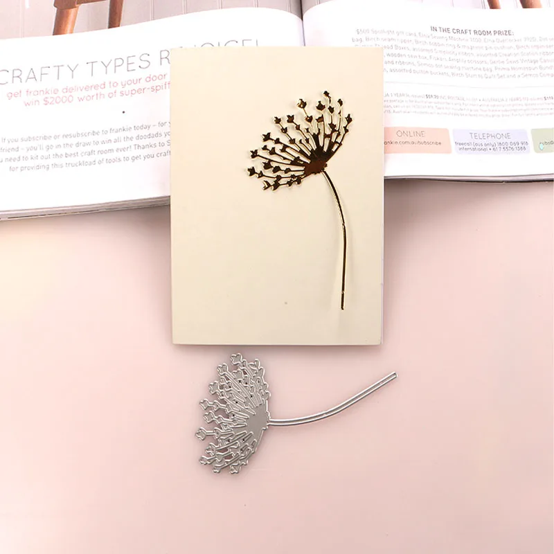 Металлические режущие штампы трафарет одуванчика сделай сам бумажный альбом для