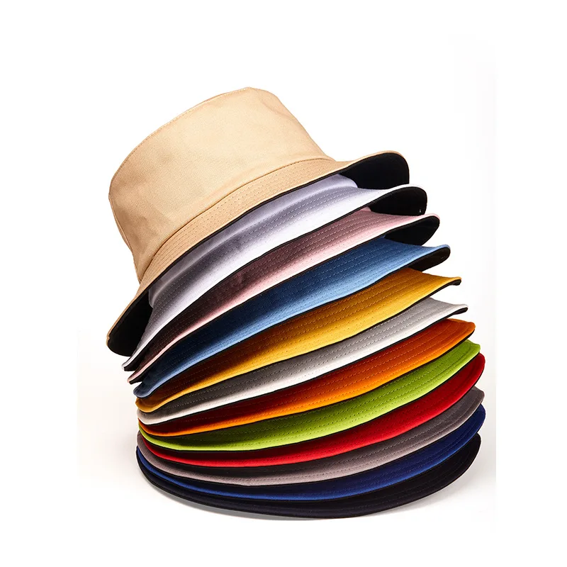 

2 Two Sided Double Faced Faces Sides Pink White Black Adult Street Fashion Bucket Hat Hats Beanie Multifunctional Daily Casual