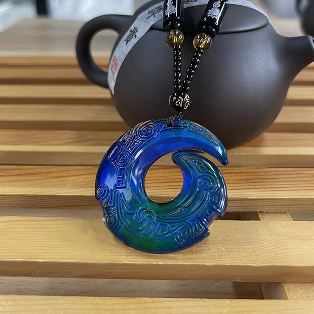 Меняющее цвет ожерелье с подвеской на удачу ювелирные изделия аксессуары меняет