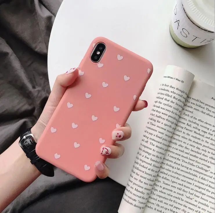 03 Для iphone 7 8X11 Pro Max чехол для iphone 6 S 6s XS чехол для Max XR для iphone 7 8 Plus чехол мягкий милый розовый чехол с сердцем для девочек - Цвет: 03