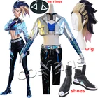 2020 KDA Akali Косплей Костюм LOL все для косплея игровой костюм Akali наряд Хэллоуин модная куртка кожаные брюки