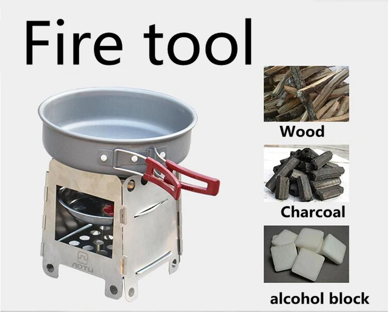 

Portable Outdoor Folding Medium Firewood Alcohol Stove Fishing Camping Cooker Direct-fired Wood Stoves Stainless Steel Material