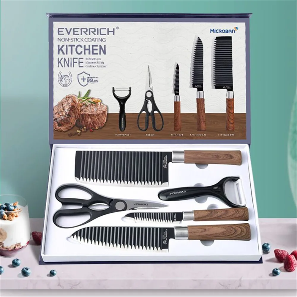 Кухонные ножи без прилипания нож из нержавеющей стали ручной работы ножницы для