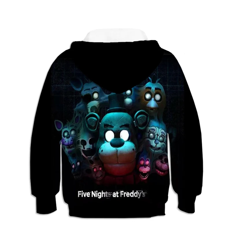 Пугающая одежда на Хэллоуин толстовка Fnaf для мальчиков и девочек школьная милые
