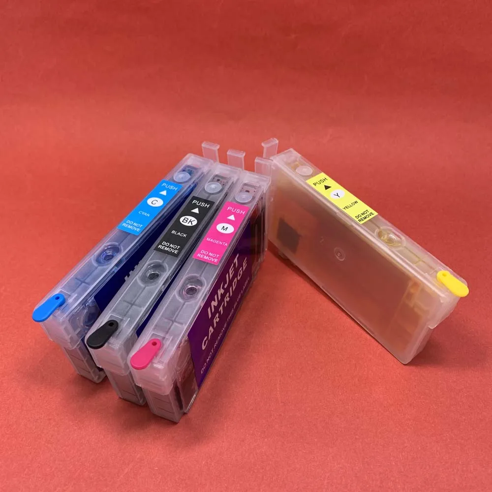 Full Ink Refillable Ink Cartridge with chip for 407 407XL T407XL T07U1-4 for Epson WorkForce Pro WF-4745 WF-4745DTWF Printer