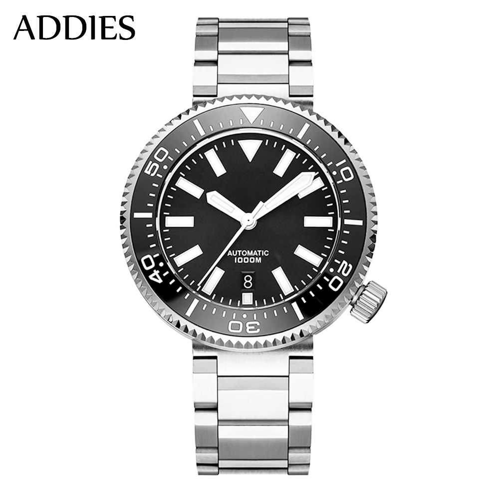 

Addies 1000m Diver Watch Mens Waterproof Mechanical Watches Sapphire Crystal Luminous Diver Watch men