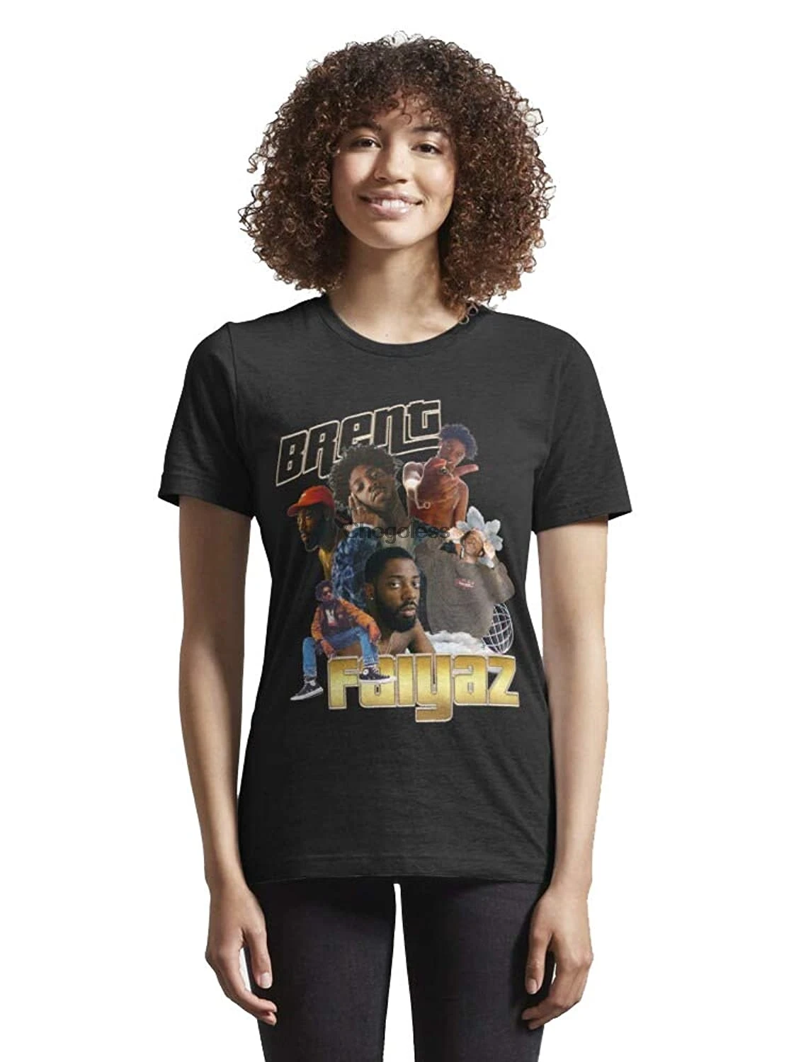 

DEANS BrentFaiyaz Classic TShirt Unisex Adults Shirt Birthday Girl Funny Tee Women Graphic Tee Shirt Black