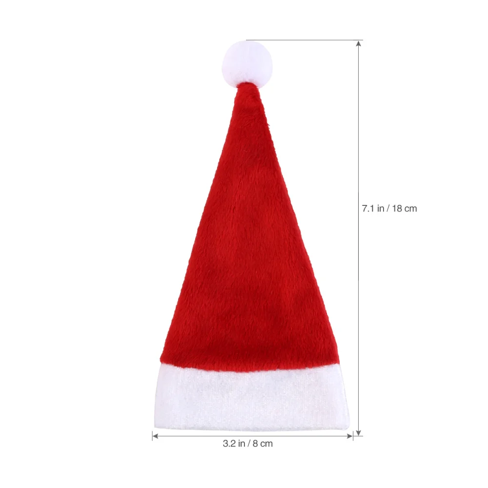 

NICEXMAS 10pcs Super Fabric Santa Hat Christmas Spoon Fork Bags Tableware Silverware Holder Xmas Table Decoration