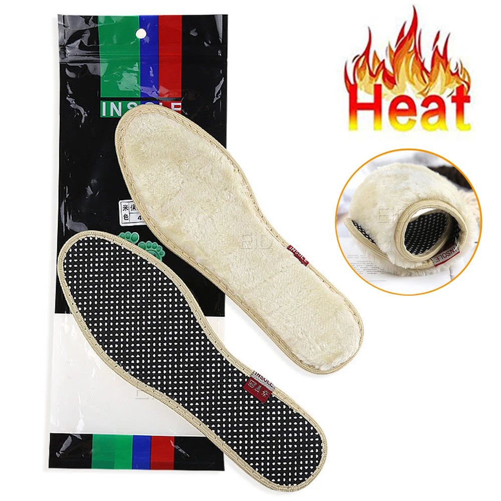 EiD Fur Heated Shoe Insoles Thick Winter Insole High Quality Foot Warmer Breathable Shoes Insoles Winter Outdoor Heated Unisex