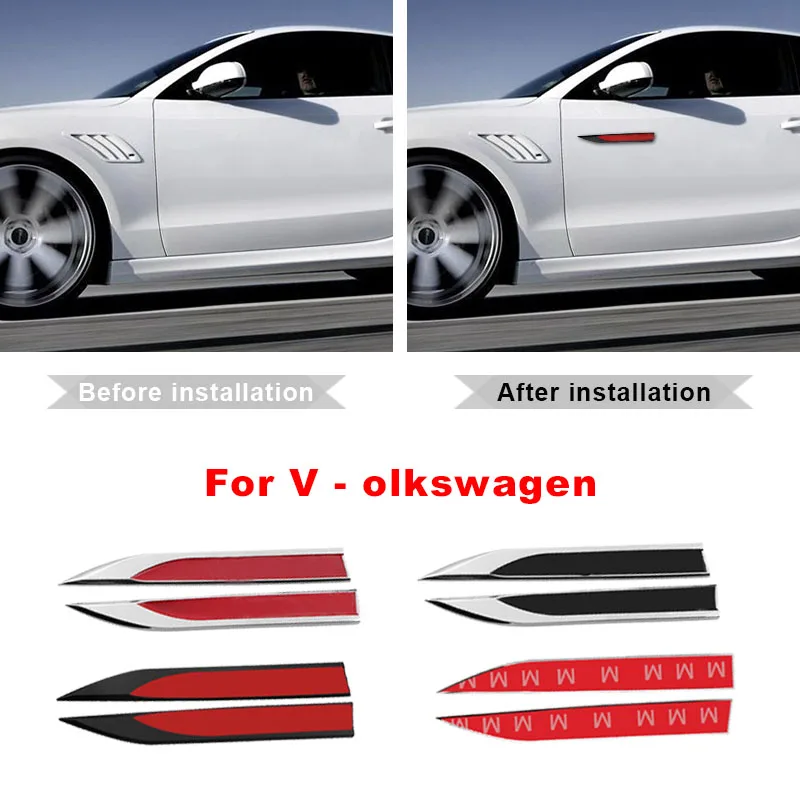 Пара наклеек на боковое крыло автомобиля нож эмблема значок наклейки отделка