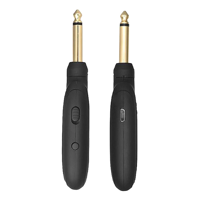 

New 4 Set UHF Guitar Wireless System Transmitter Receiver Built-in Rechargeable Wireless Guitar Transmitter