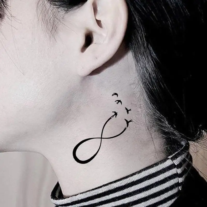 Черная временная татуировка A2T0 черная классическая Водонепроницаемая на тело