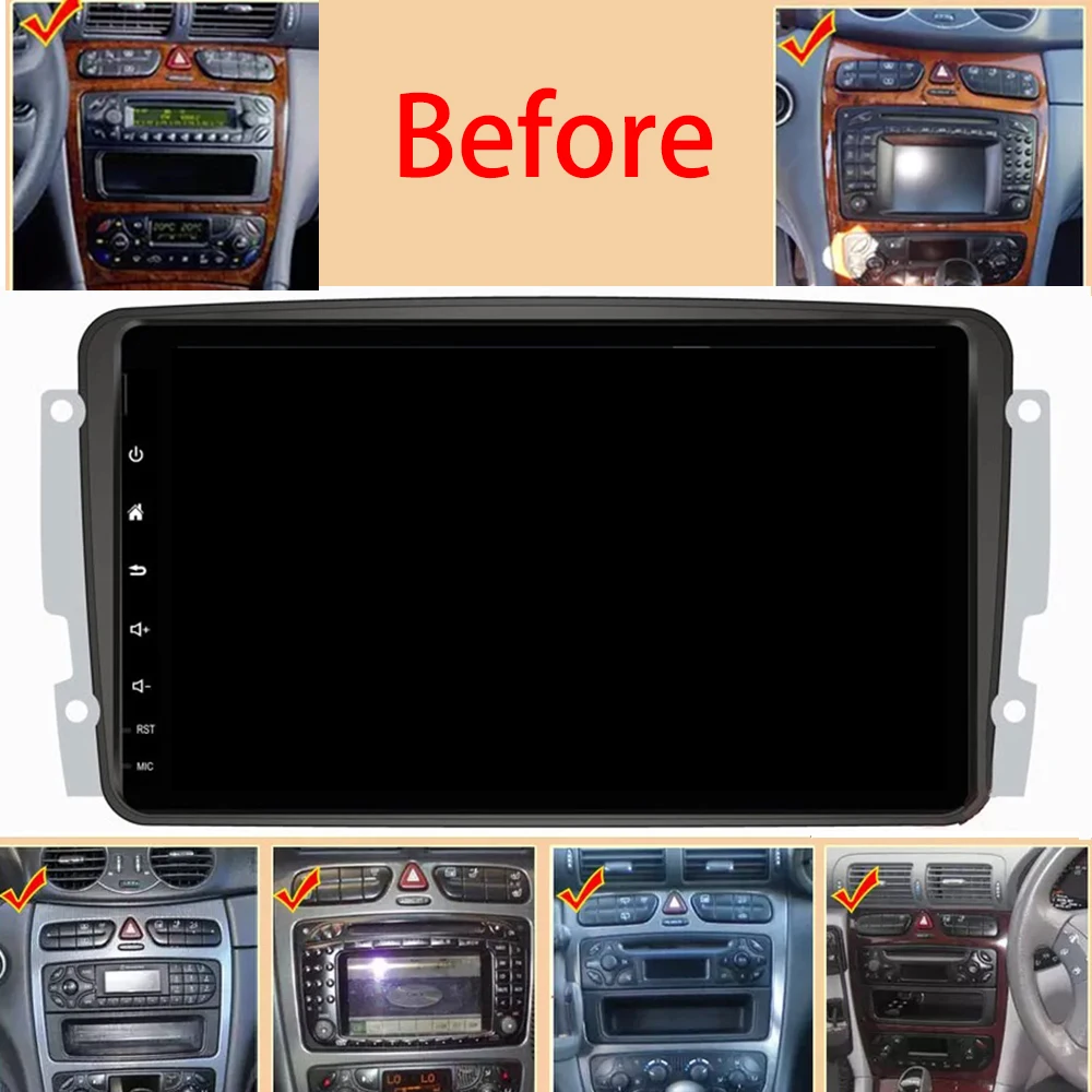 Car Multimedia Player Stereo Radio GPS Navigation NAVI Android Screen Monitor for Mercedes Benz C G A Class W203 S203 W463 W168 |