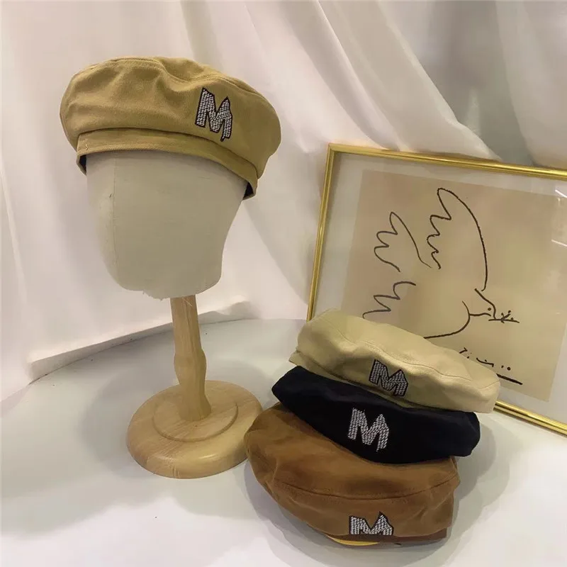 

202108-jx-2509216 autumn m letter street Simplicity beret hat men women Leisure painter hat