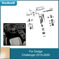 for dodge challenger srt 2015 2020 car gear handle abs trim cover steering wheel air vent carbon fiber sticker accessories