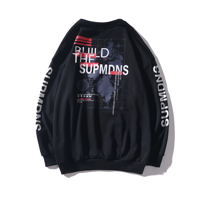 BOATTAIL New Casual Loose Thick Hoodie Fleece Men Hip Hop Street Wear Print Sweatshirts Men/Woman Pullover Hoodies Male | Мужская одежда