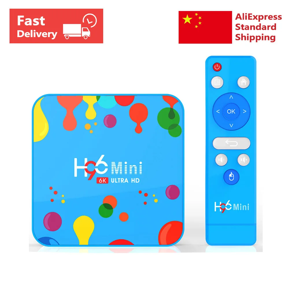 H96mini Android 7.1 Смарт ТВ Приставка Amlogic S905W 4 ядра 2ГБ+ГБ16 памяти H96 Мини Бокс Wi Fi 2 г/г 5 г