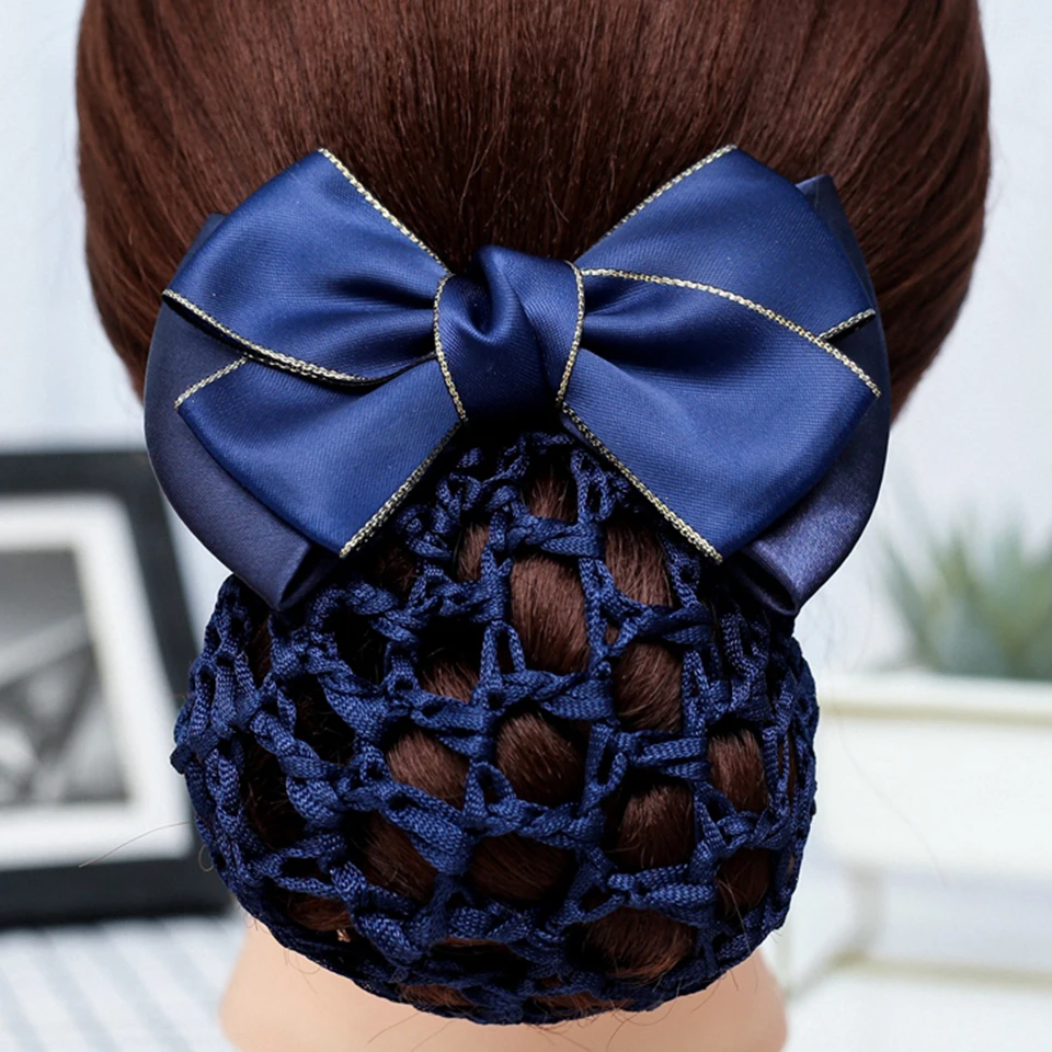 Хит продаж Женский офисный Профессиональный головной убор сетчатый карман бант