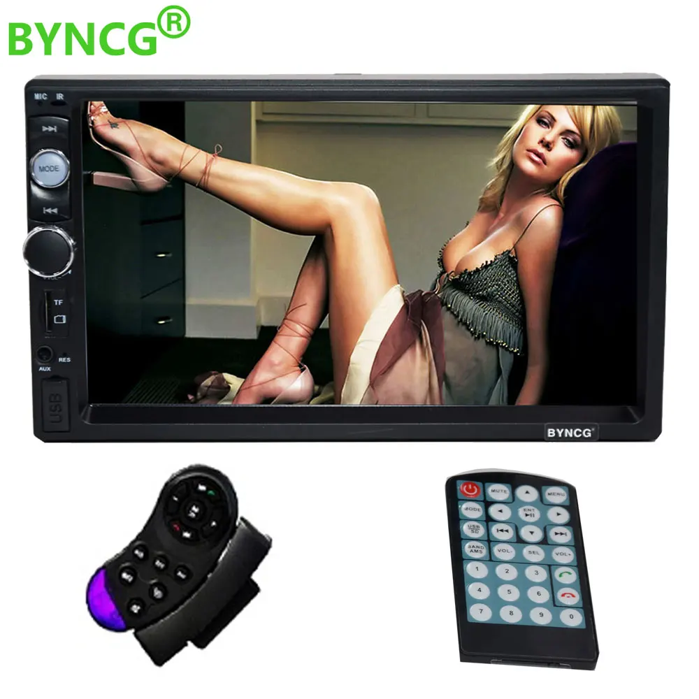 

Автомобильный радиоприемник BYNCG 2 Din, 7-дюймовый HD-плеер, MP5, сенсорный экран, цифровой дисплей, Bluetooth, мультимедиа, USB, 2din, автомобильный монитор...
