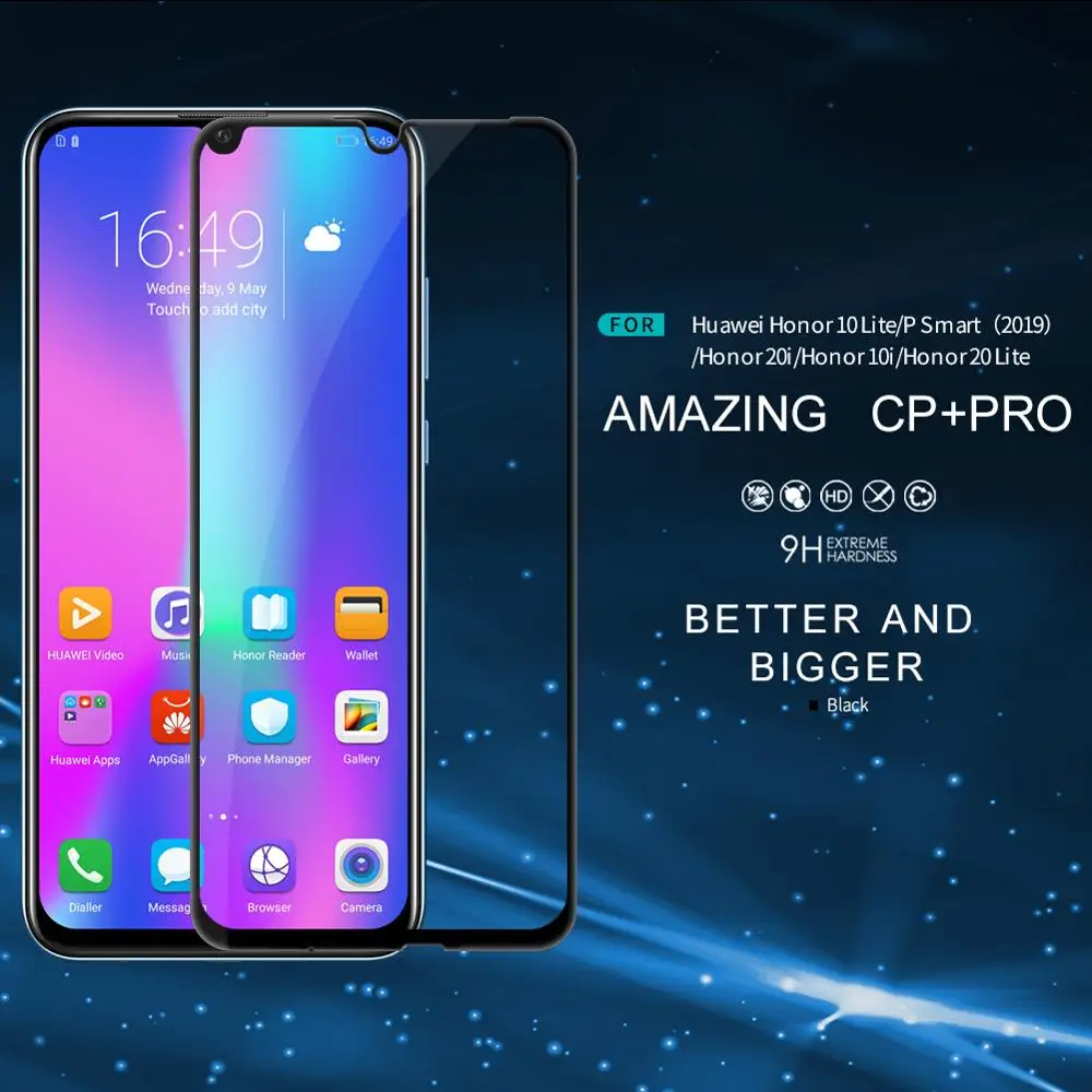 Huawei Honor 20 10 Lite стеклянный протектор экрана Nillkin 2.5D полный клей защитный закаленное стекло для huawei Honor 20i 10i