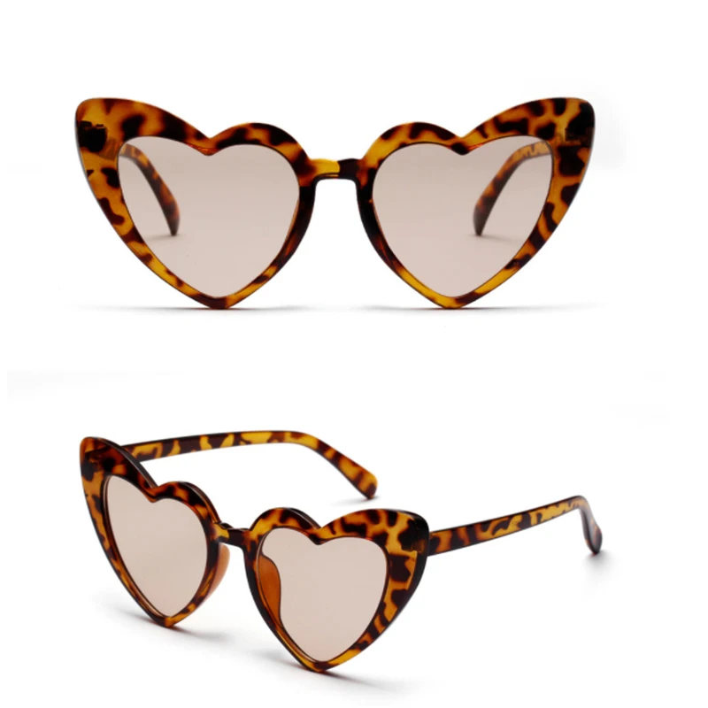 2019 трендовые Новые солнцезащитные очки Сладкая свежая любовь большие персиковые