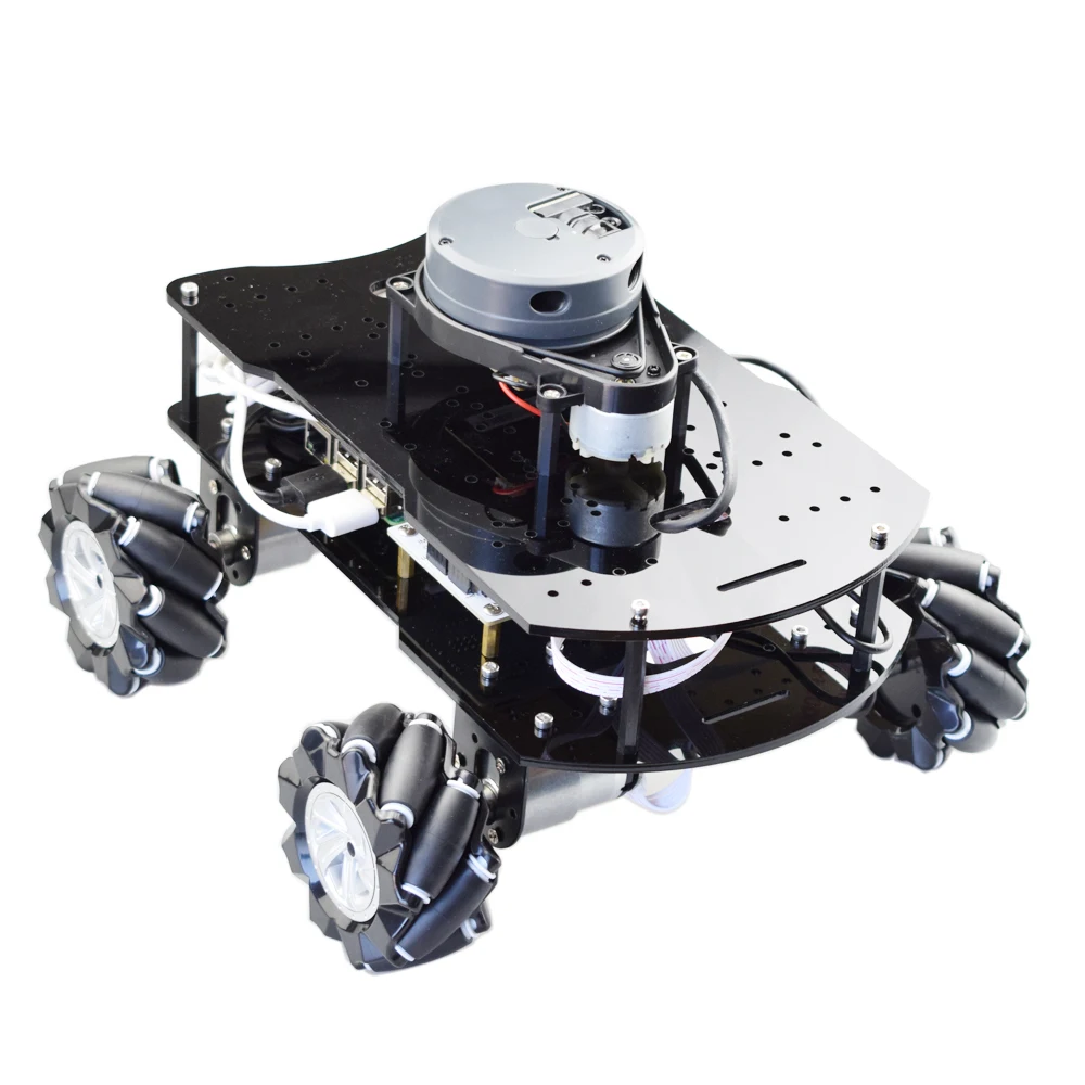 ROS SLAM Mecanum Wheel Robot Car Chassis with Lidar Raspberry Pi Navigation for Arduino STM32 Learn Program DIY Toy Parts